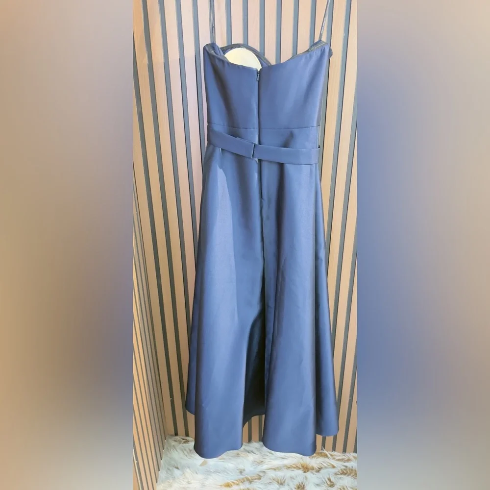 Alfred Sung Elegant Navy Blue Dress Sz 4R‎